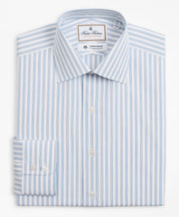 Brooks Brothers Men Luxury Collection Regent Fitted Dress Shirt, Franklin Spread Collar Outline Stripe