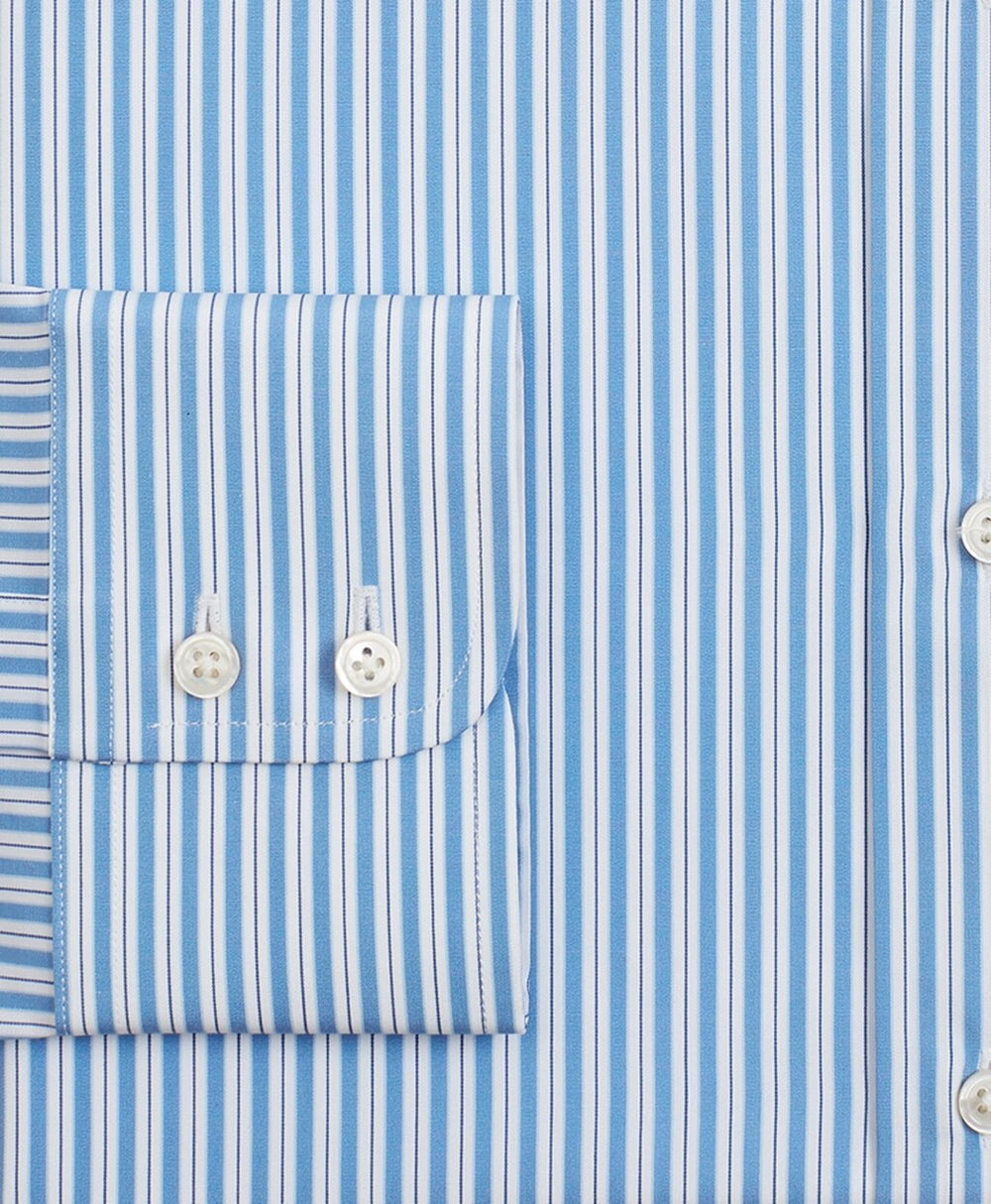 Brooks Brothers Men Luxury Collection Regent Fitted Dress Shirt, Franklin Spread Collar Pinstripe