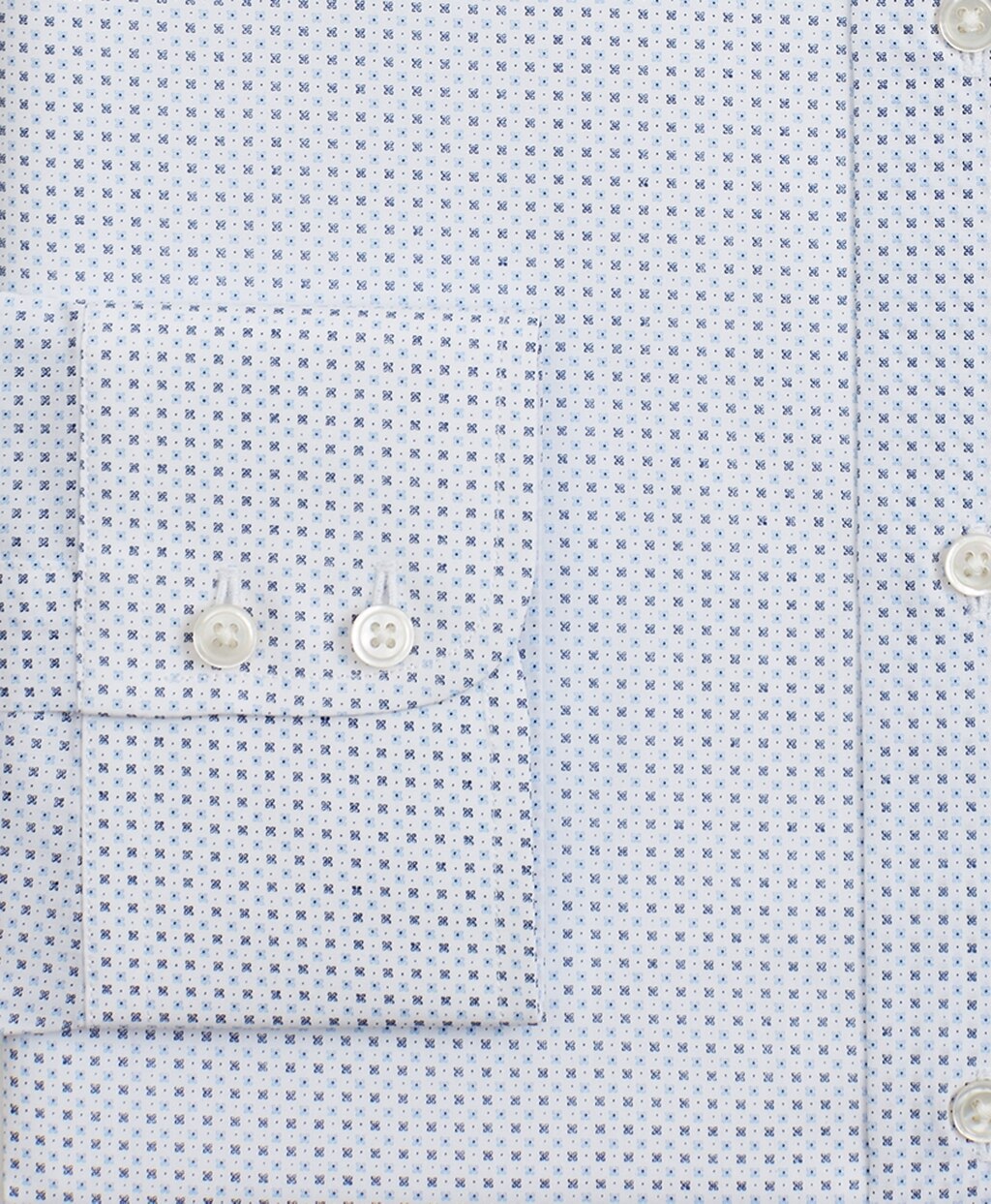 Brooks Brothers Men Luxury Collection Regent Fitted Dress Shirt, Franklin Spread Collar Geo Print