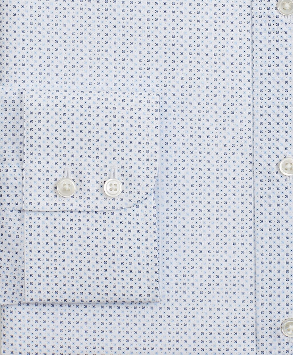 Brooks Brothers Men Luxury Collection Regent Fitted Dress Shirt, Franklin Spread Collar Geo Print