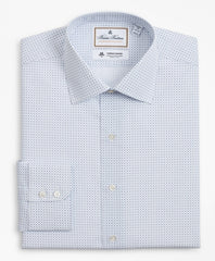 Brooks Brothers Men Luxury Collection Regent Fitted Dress Shirt, Franklin Spread Collar Geo Print