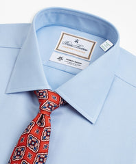 Brooks Brothers Men Luxury Collection Milano Slim-Fit Dress Shirt, Franklin Spread Collar Dobby