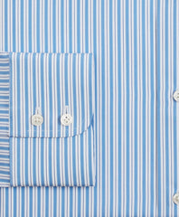 Brooks Brothers Men Luxury Collection Milano Slim-Fit Dress Shirt, Franklin Spread Collar Pinstripe