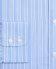 Brooks Brothers Men Luxury Collection Milano Slim-Fit Dress Shirt, Franklin Spread Collar Ribbon Stripe
