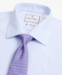 Brooks Brothers Men Luxury Collection Milano Slim-Fit Dress Shirt, Franklin Spread Collar Stripe