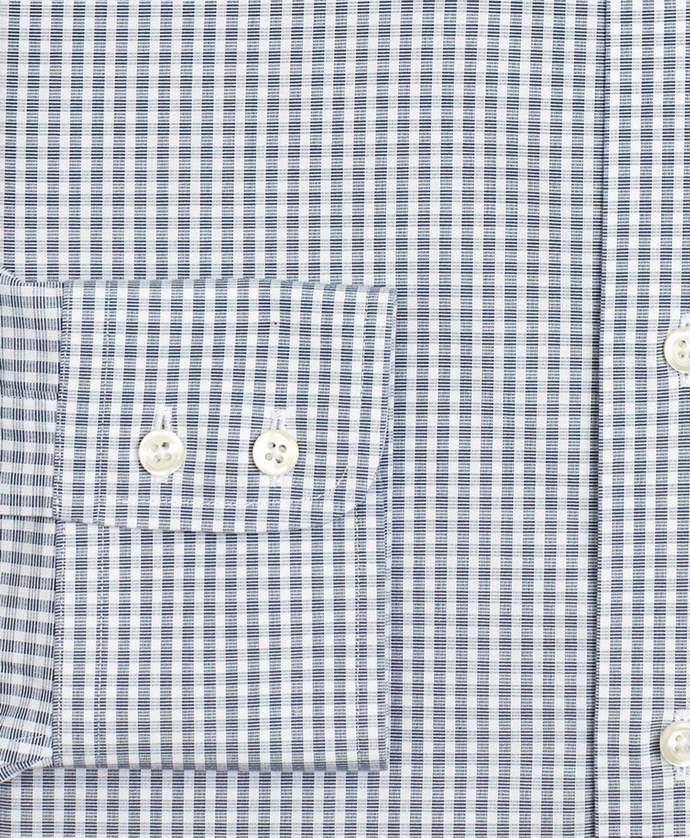 Brooks Brothers Men Stretch Regent Fitted Dress Shirt, Non-Iron Double-Windowpane