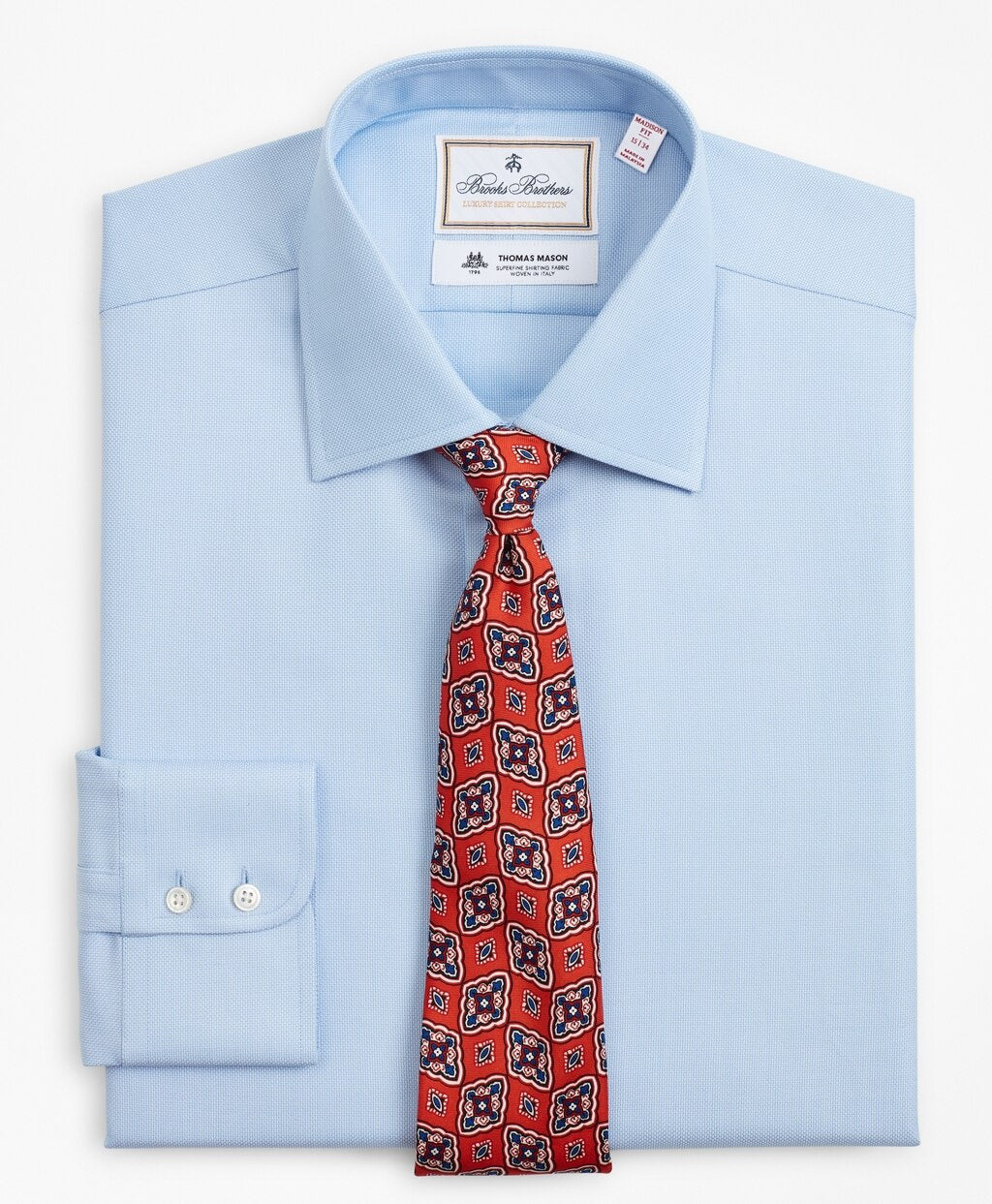 Brooks Brothers Men Luxury Collection Madison Classic-Fit Dress Shirt, Franklin Spread Collar Dobby