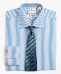 Brooks Brothers Men Luxury Collection Madison Classic-Fit Dress Shirt, Franklin Spread Collar Pinstripe