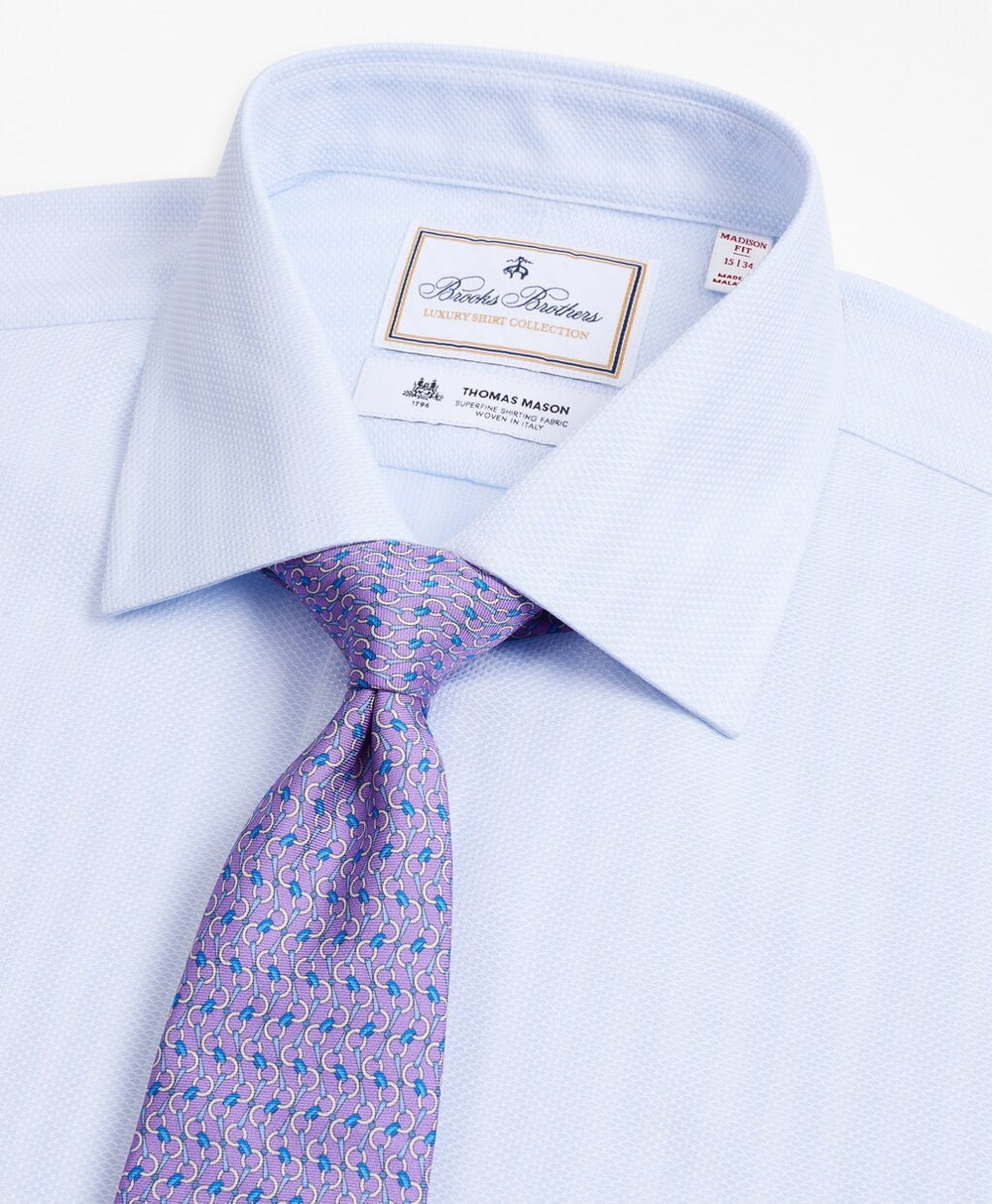 Brooks Brothers Men Luxury Collection Madison Classic-Fit Dress Shirt, Franklin Spread Collar Stripe