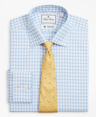 Brooks Brothers Men Luxury Collection Madison Classic-Fit Dress Shirt, Franklin Spread Collar Check