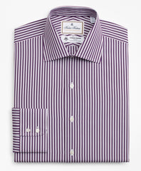 Brooks Brothers Men Luxury Collection Regent Fitted Dress Shirt, Franklin Spread Collar Double-Stripe