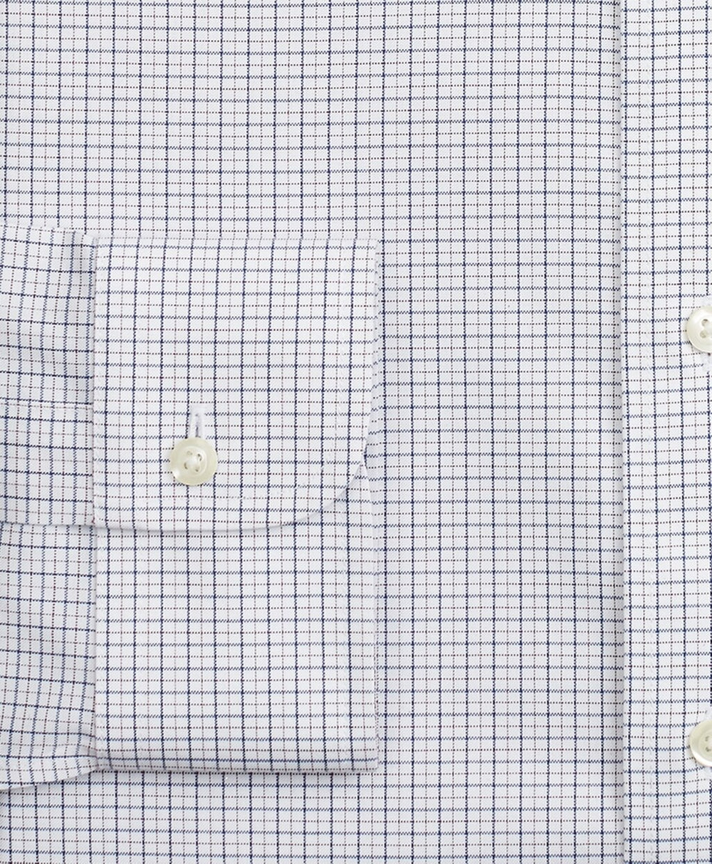 Brooks Brothers Men Stretch Madison Classic-Fit Dress Shirt, Non-Iron Grid Check