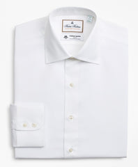 Brooks Brothers Men Luxury Collection Milano Slim-Fit Dress Shirt, Franklin Spread Collar Fine Stripe