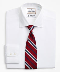Brooks Brothers Men Luxury Collection Milano Slim-Fit Dress Shirt, Franklin Spread Collar Fine Stripe