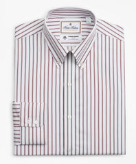 Brooks Brothers Men Luxury Collection Madison Classic-Fit Dress Shirt, Button-Down Collar Stripe