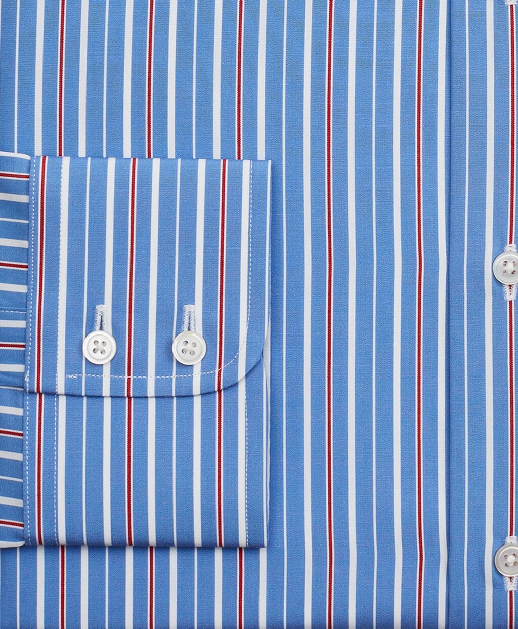 Brooks Brothers Men Luxury Collection Madison Classic-Fit Dress Shirt, Franklin Spread Collar Multi-Stripe