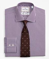 Brooks Brothers Men Luxury Collection Madison Classic-Fit Dress Shirt, Franklin Spread Collar Double-Stripe