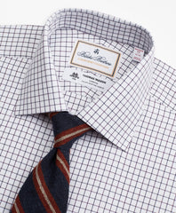 Brooks Brothers Men Luxury Collection Madison Classic-Fit Dress Shirt, Franklin Spread Collar Fine Windowpane