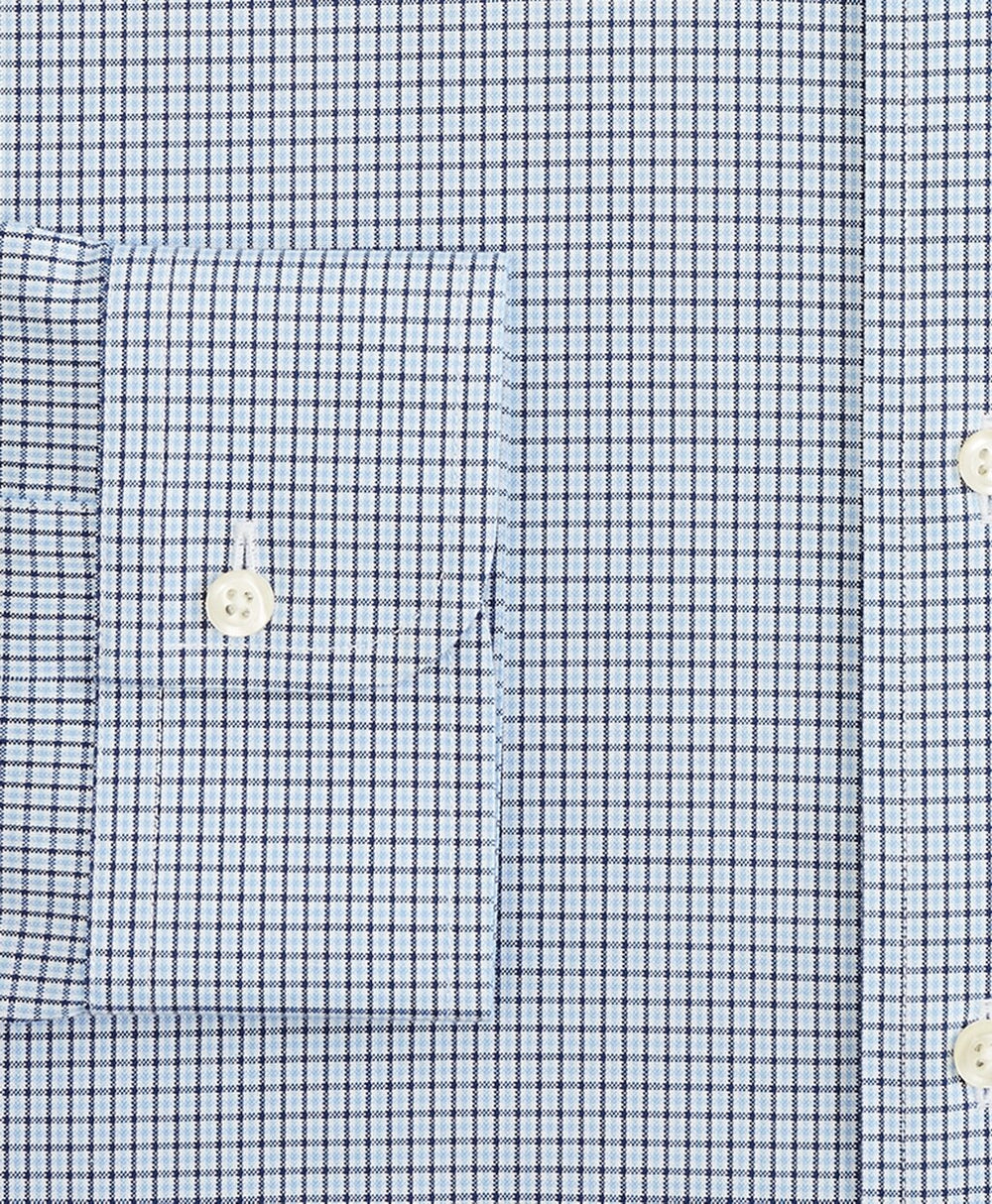 Brooks Brothers Men Stretch Regent Fitted Dress Shirt, Non-Iron Check