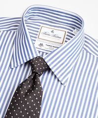 Brooks Brothers Men Luxury Collection Regent Fitted Dress Shirt, Franklin Spread Collar Bengal Stripe