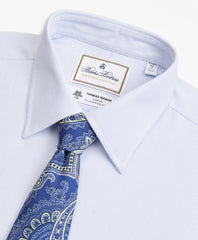 Brooks Brothers Men Luxury Collection Regent Fitted Dress Shirt, Franklin Spread Collar Broken  Stripe
