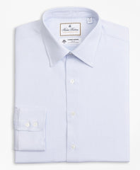 Brooks Brothers Men Luxury Collection Regent Fitted Dress Shirt, Franklin Spread Collar Broken  Stripe