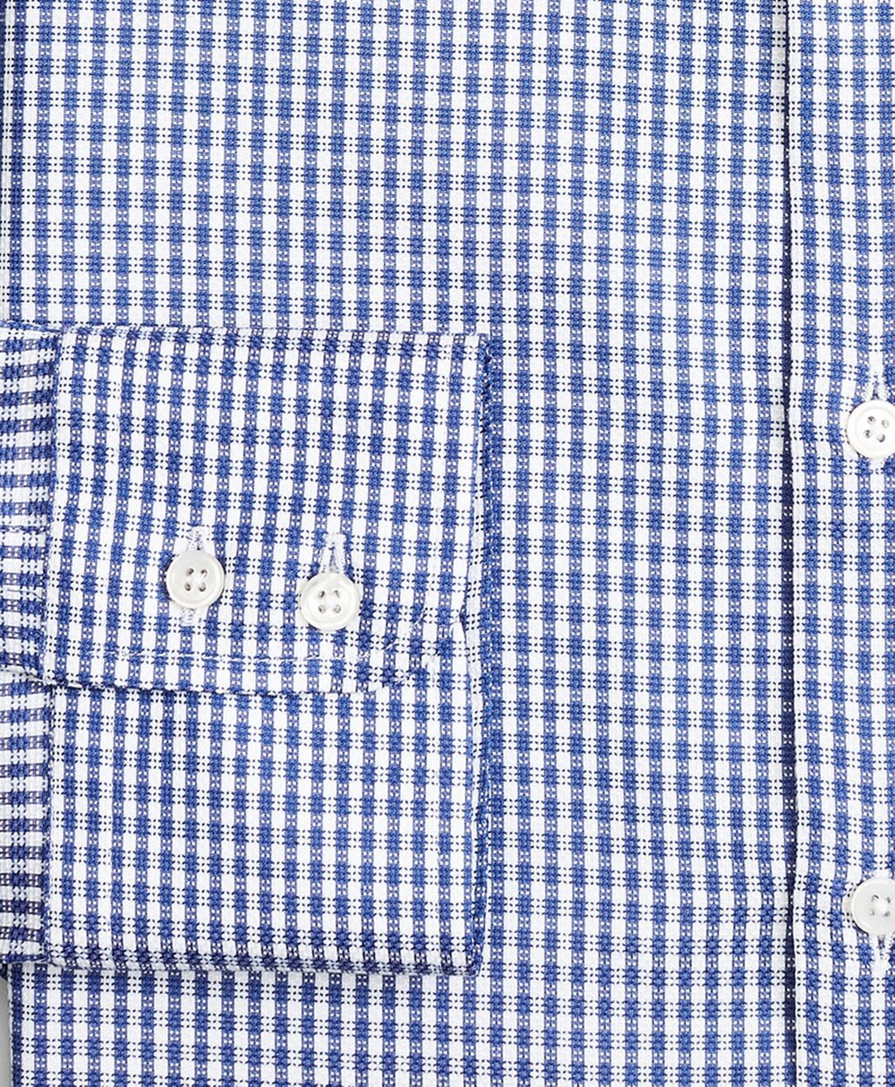 Brooks Brothers Men Luxury Collection Regent Fitted Dress Shirt, Franklin Spread Collar Gingham