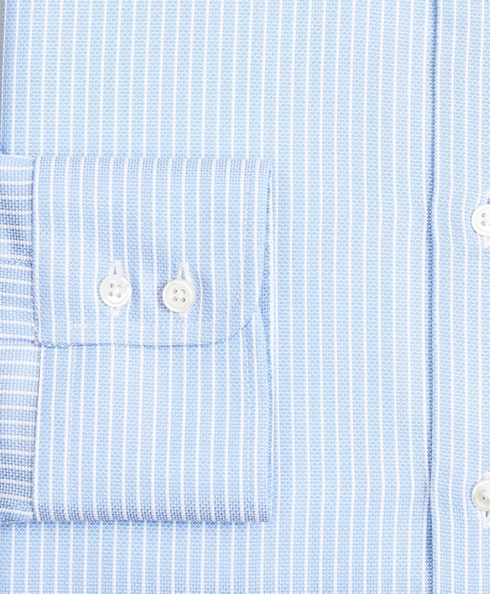 Brooks Brothers Men Luxury Collection Regent Fitted Dress Shirt, Franklin Spread Collar Ground Stripe