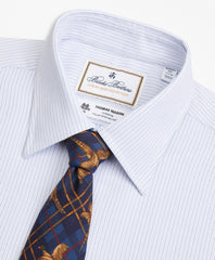 Brooks Brothers Men Luxury Collection Regent Fitted Dress Shirt, Franklin Spread Collar Textured Stripe