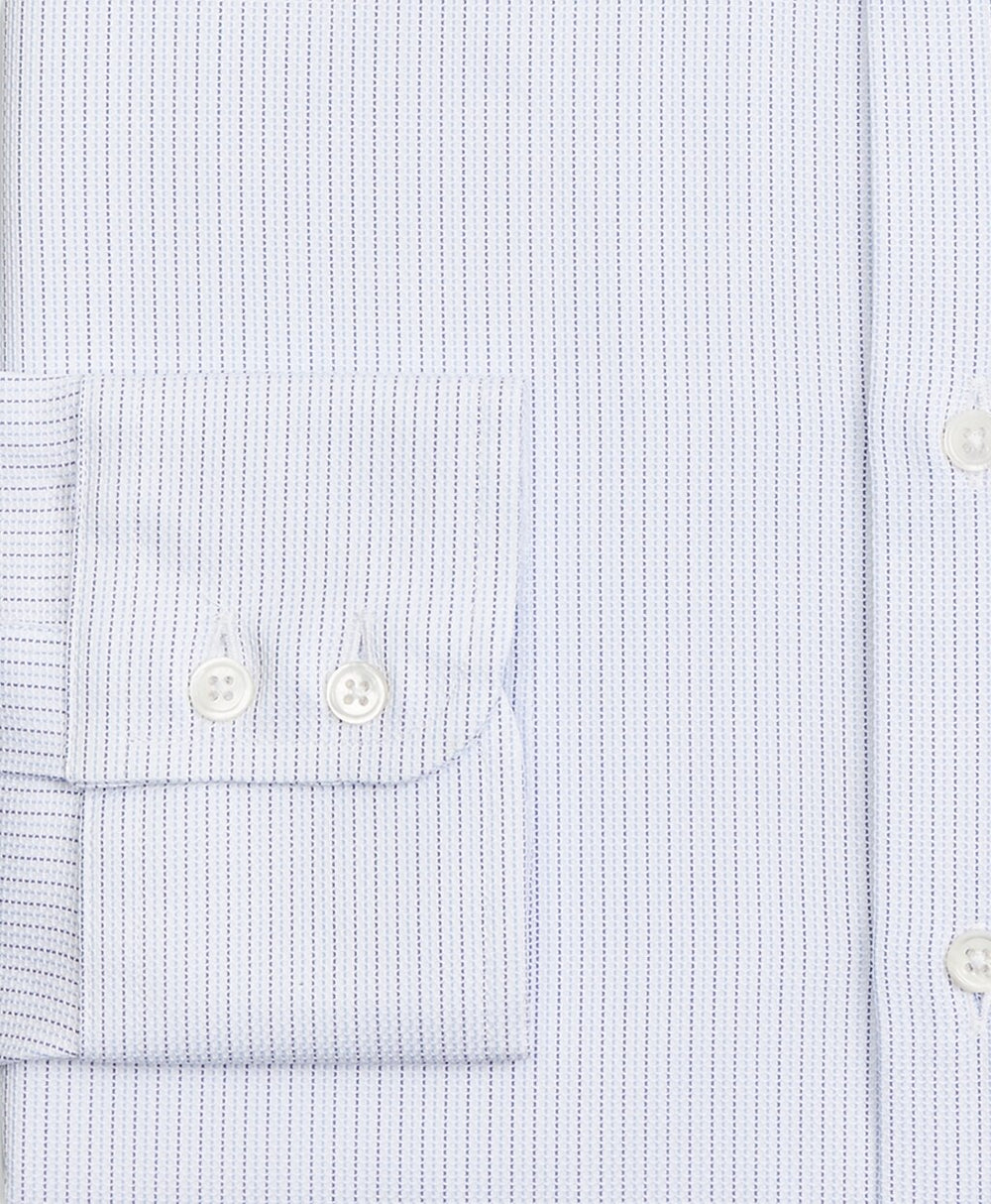 Brooks Brothers Men Luxury Collection Regent Fitted Dress Shirt, Franklin Spread Collar Textured Stripe