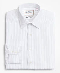 Brooks Brothers Men Luxury Collection Madison Classic-Fit Dress Shirt, Franklin Spread Collar Fine Stripe