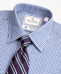 Brooks Brothers Men Luxury Collection Madison Classic-Fit Dress Shirt, Franklin Spread Collar Gingham