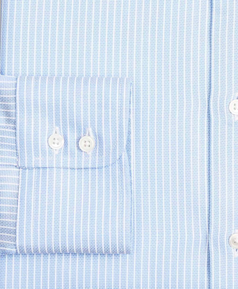 Brooks Brothers Men Luxury Collection Madison Classic-Fit Dress Shirt, Franklin Spread Collar Ground Stripe