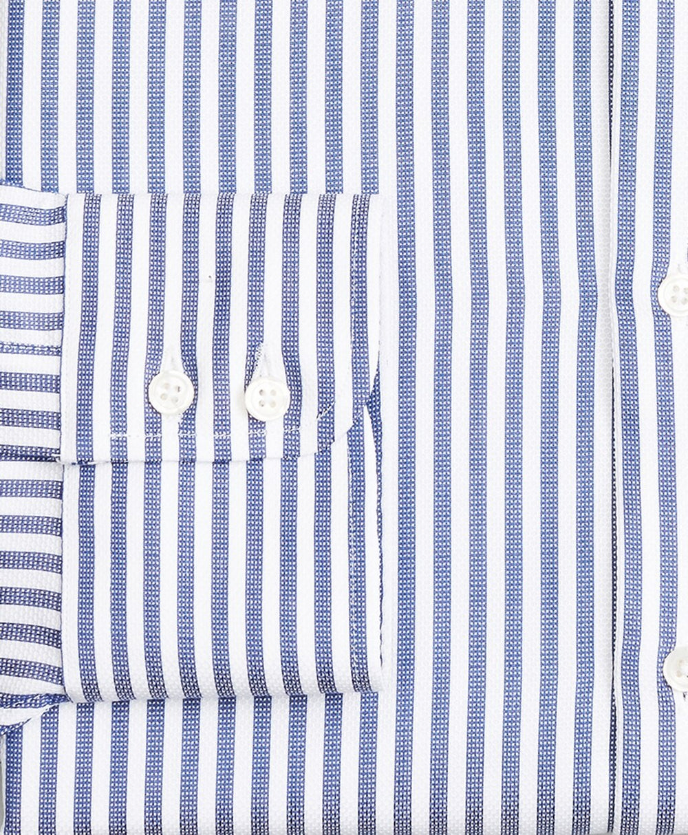Brooks Brothers Men Luxury Collection Milano Slim-Fit Dress Shirt, Franklin Spread Collar Bengal Stripe