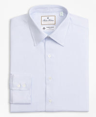 Brooks Brothers Men Luxury Collection Milano Slim-Fit Dress Shirt, Franklin Spread Collar Broken Stripe