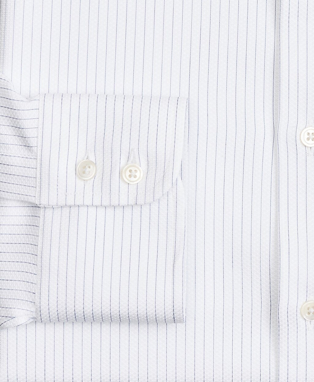 Brooks Brothers Men Luxury Collection Milano Slim-Fit Dress Shirt, Franklin Spread Collar Fine Stripe