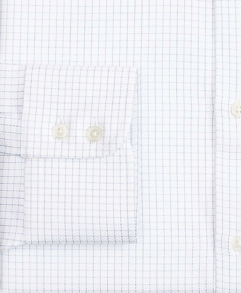 Brooks Brothers Men Luxury Collection Milano Slim-Fit Dress Shirt, Franklin Spread Collar Fine Windowpane