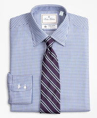 Brooks Brothers Men Luxury Collection Milano Slim-Fit Dress Shirt, Franklin Spread Collar Fine Gingham