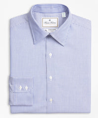 Brooks Brothers Men Luxury Collection Milano Slim-Fit Dress Shirt, Franklin Spread Collar Track Stripe