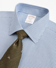 Brooks Brothers Men Stretch Soho Extra-Slim Fit Dress Shirt, Non-Iron Check
