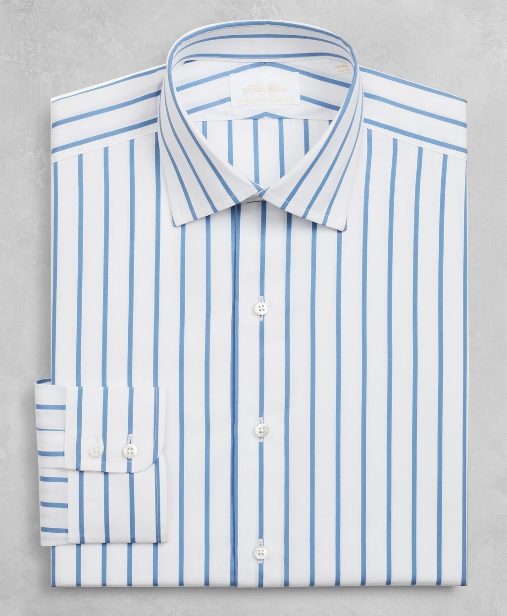 Brooks Brothers Men Golden Fleece® Regent Fitted Dress Shirt, English Collar Bold Stripe