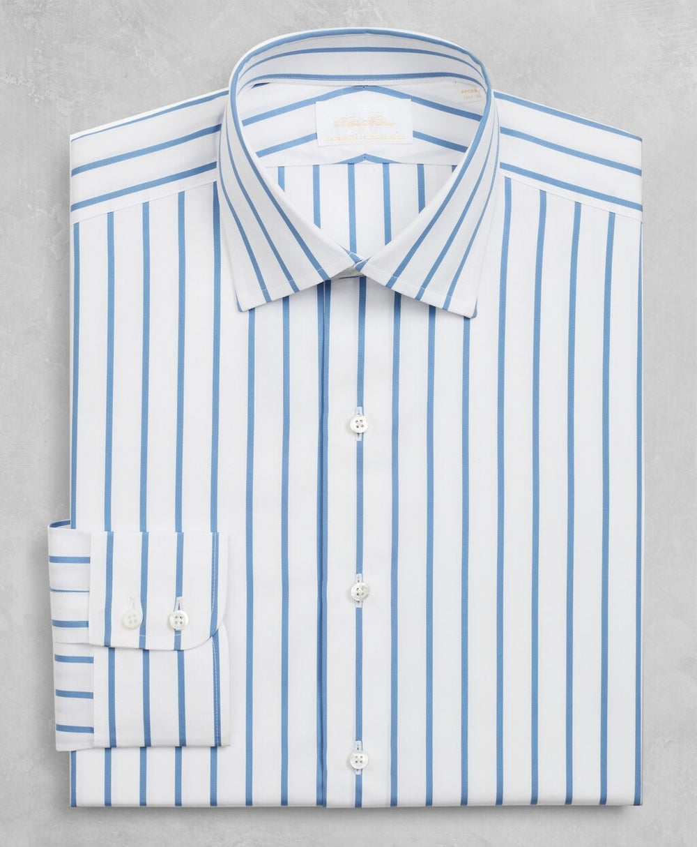 Brooks Brothers Men Golden Fleece® Regent Fitted Dress Shirt, English Collar Bold Stripe