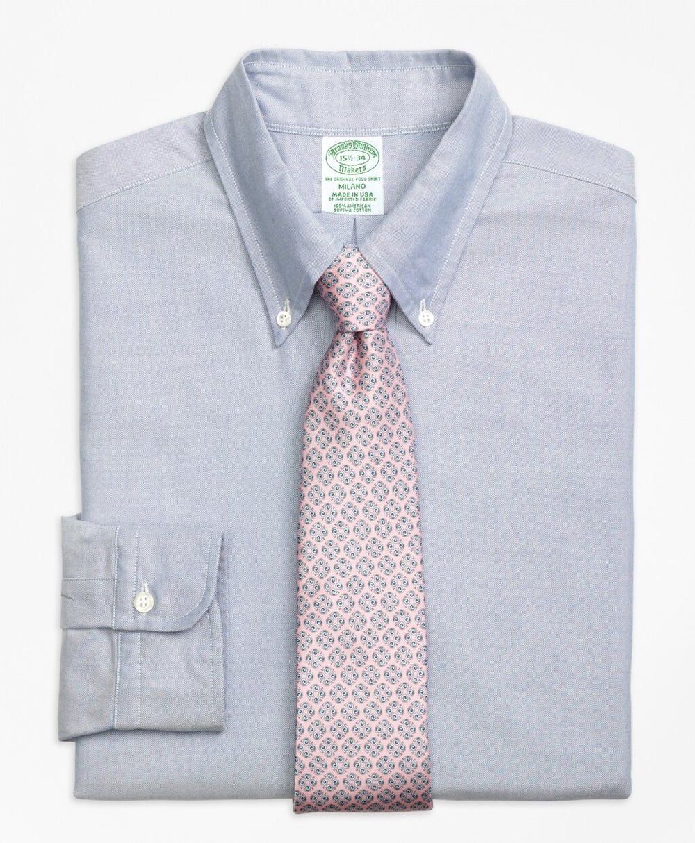 Brooks Brothers Men Original Polo® Button-Down Oxford Milano Slim-Fit Dress Shirt