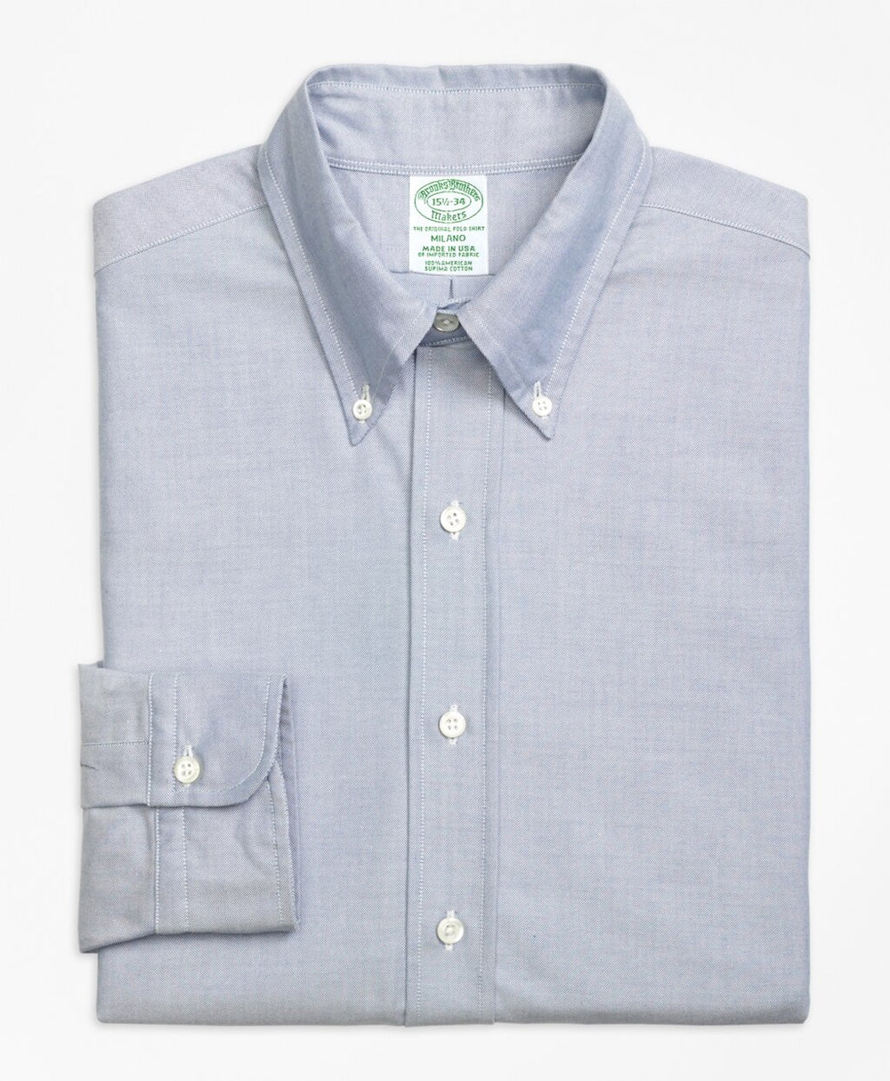 Brooks Brothers Men Original Polo® Button-Down Oxford Milano Slim-Fit Dress Shirt