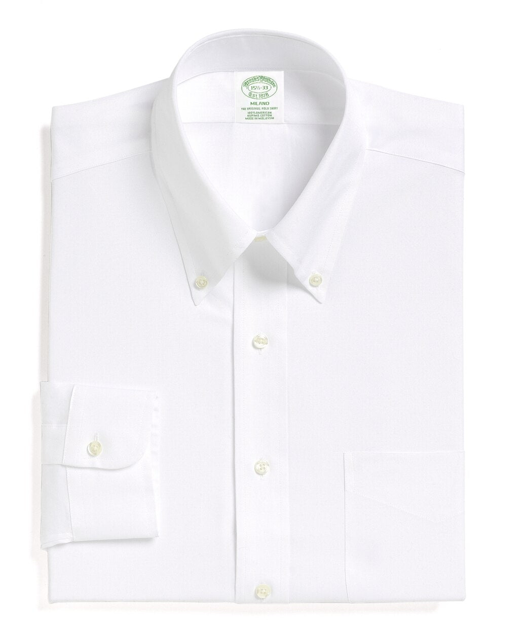 Brooks Brothers Men Milano Slim-Fit Dress Shirt, Button-Down Collar