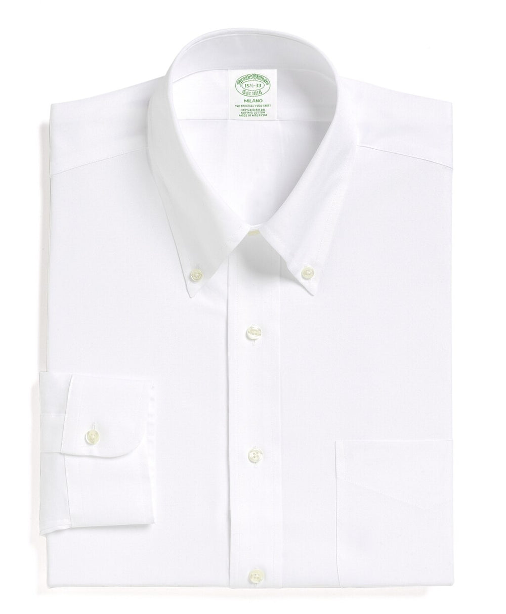 Brooks Brothers Men Milano Slim-Fit Dress Shirt, Button-Down Collar