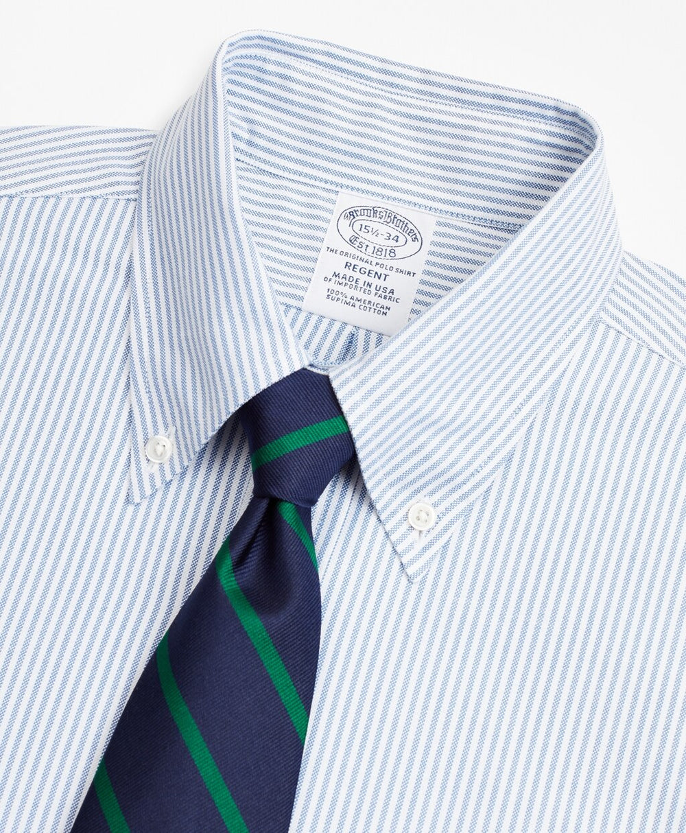 Brooks Brothers Men Original Polo® Button-Down Oxford Regent Fitted Dress Shirt, Stripe