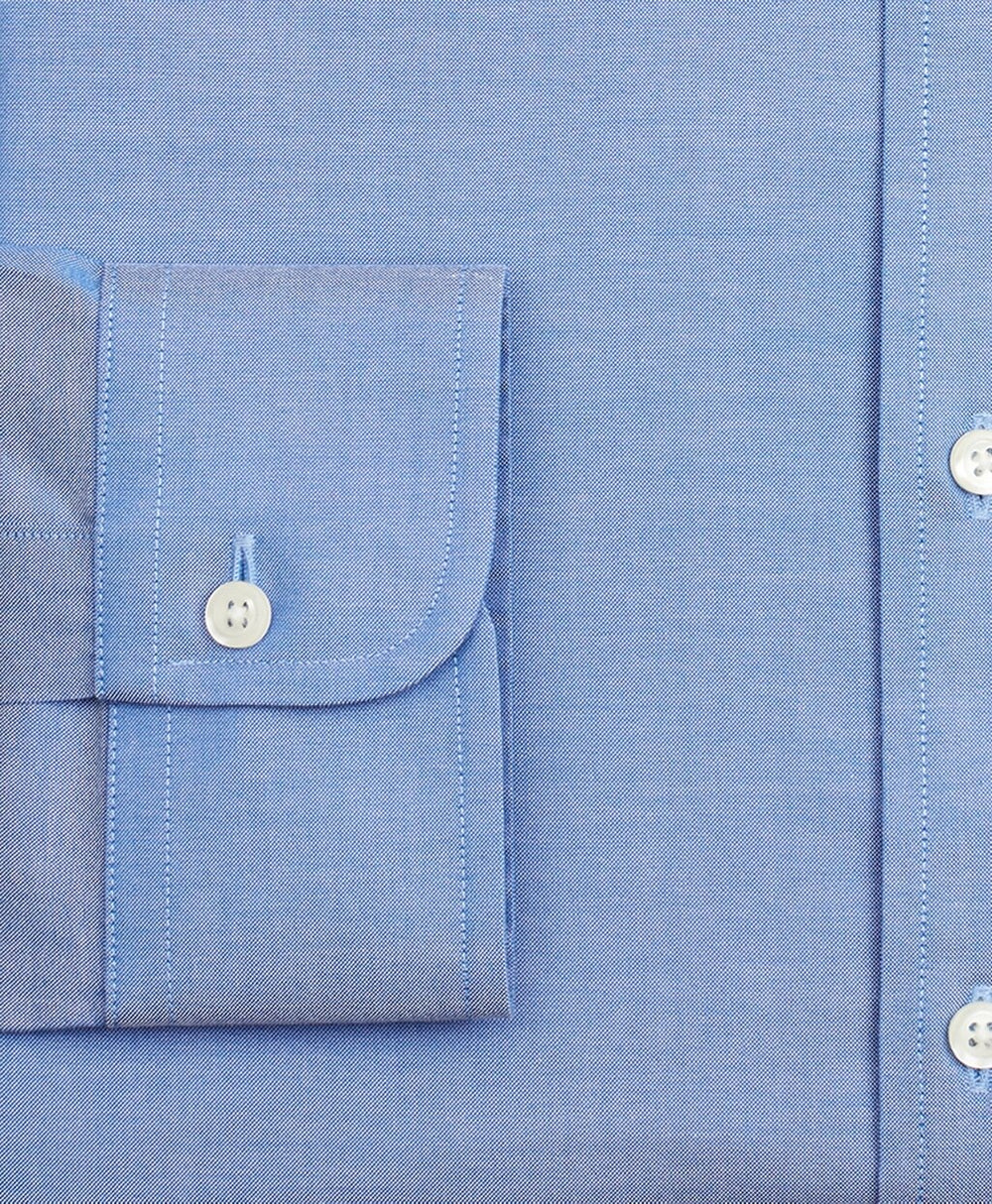 Brooks Brothers Men Stretch Madison Classic-Fit Dress Shirt, Non-Iron Pinpoint Ainsley Collar