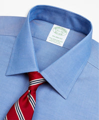 Brooks Brothers Men Stretch Milano Slim Fit Dress Shirt, Non-Iron Pinpoint Ainsley Collar French Cuff