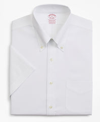Brooks Brothers Men Stretch Madison Classic-Fit Dress Shirt, Non-Iron Pinpoint Short-Sleeve